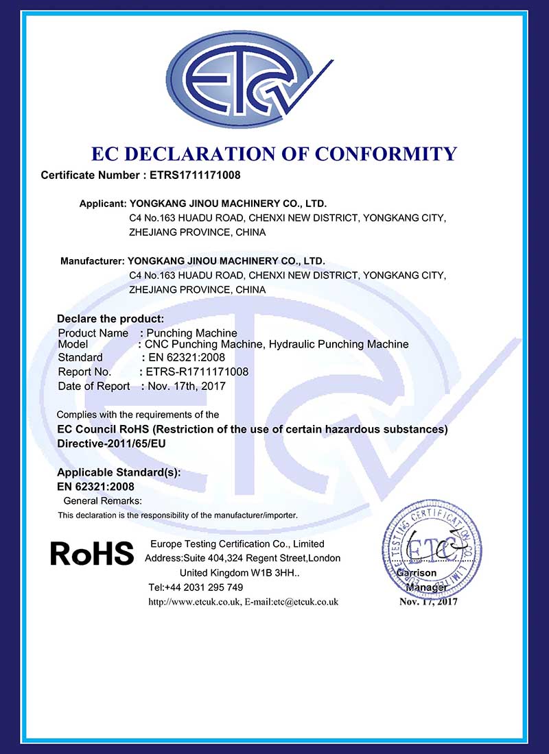 上海RoHS Certificate